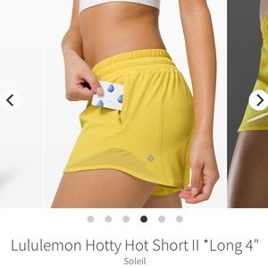 Lululemon hotty hot short 4 inch
